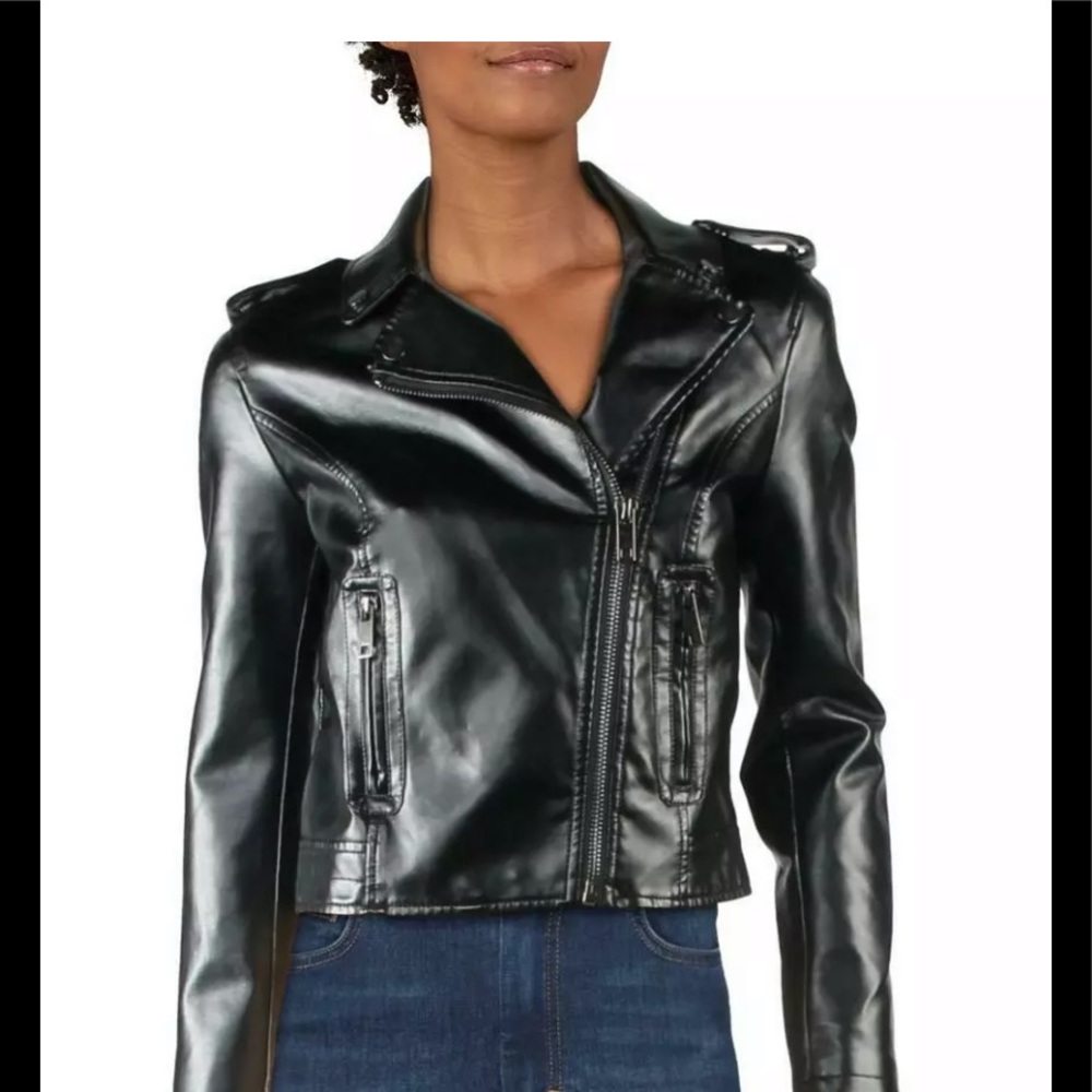 Boundless North black Faux Motorcycle jacket